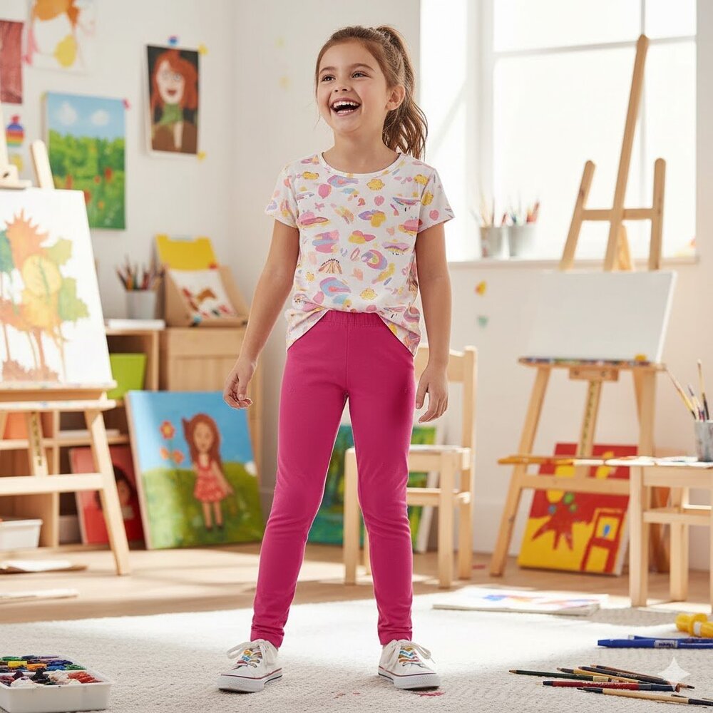 Vigoss Girls Pink Leggings – Size L (10/12)
